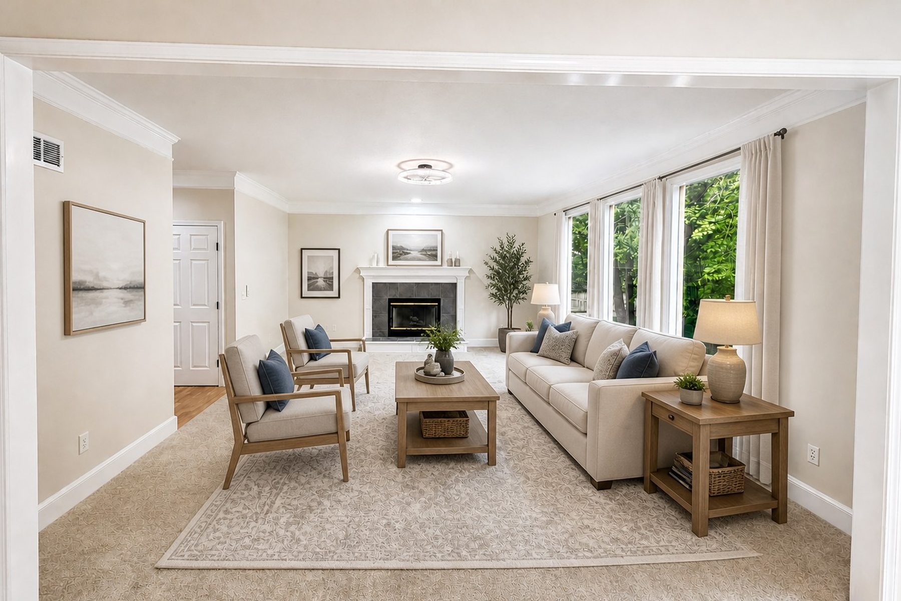 Staged living room