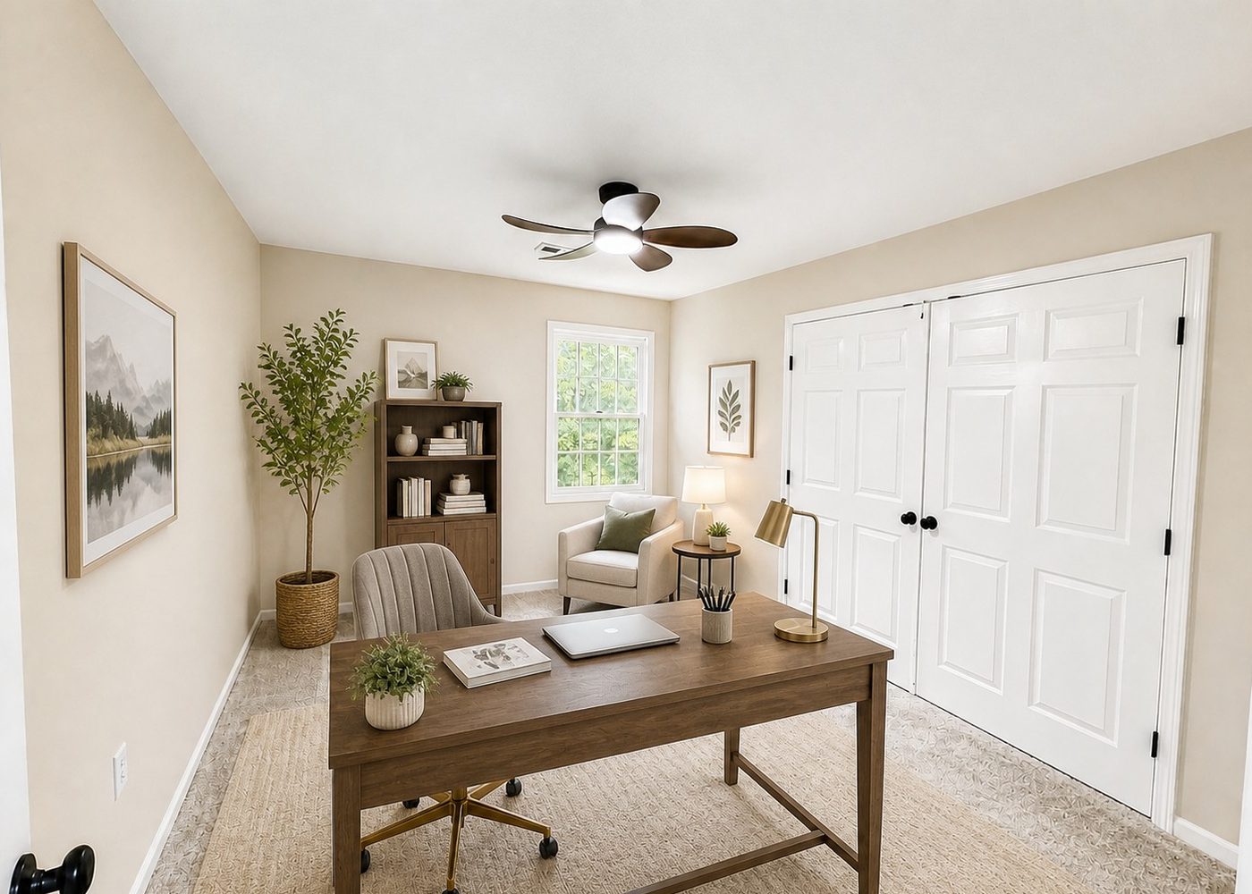 Home office after staging